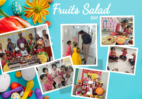 "Look who's having a fruity feast! Our Montessori Children had a blast celebrating Fruit Salad Day, learning about healthy eating and teamwork while creating their own delicious masterpiece."