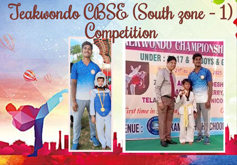 We are elated to inform you all that our student from 6 to 8 Category participated in the National Level TEAKWONDO CBSE (South zone – 1) Competition (Under 14 Category)