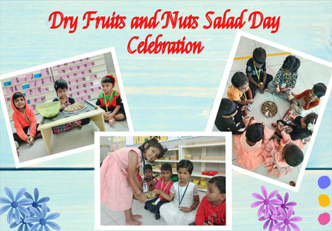 Today, our little Montessori learners celebrated Dry Fruits and Nuts Salad Day with great excitement and joy!