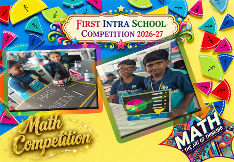 VI – VIII Category children participated in first Intra School Competition Class - 6 (Digit Dazzle), Class -7 (Model Mathematica) and Class – 8 (Math Beat Drop).
•Recognize and remember mathematical symbols easily.•Develop creativity and fine motor skills.•Learn mathematics in a fun and engaging way.