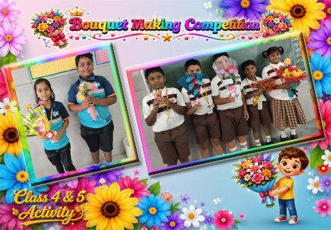 The Inter-Class Competitions for Classes III, IV, and V were conducted successfully on 30.06.2026 with enthusiastic participation from all the students.
Class III participated in the Vegetable Painting Competition, while Classes IV and V showcased their creativity in the Bouquet Making Competition.